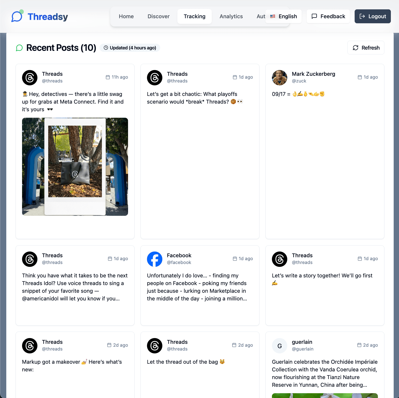 Analyze trending posts